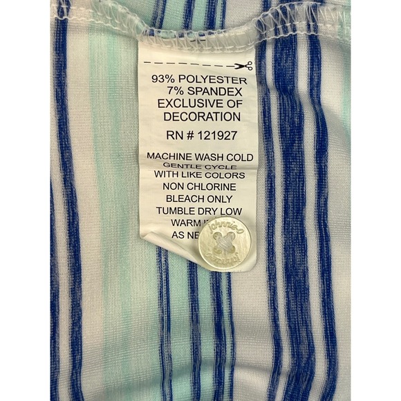 Johnnie-O EUC Polo Shirt Men's XL Blue Green Striped Dutton JMPO5110 Cay color - Picture 10 of 11